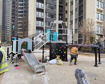 住宅小區(qū)無動(dòng)力組合滑梯定制