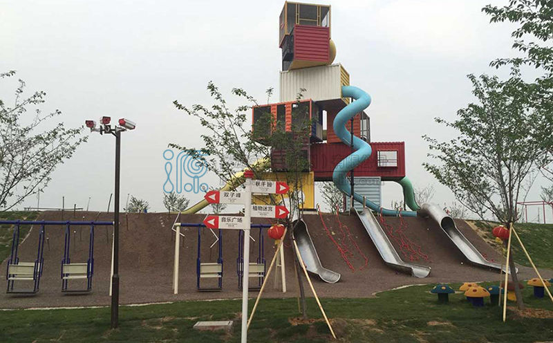 戶外無動力親子樂園-組合滑梯