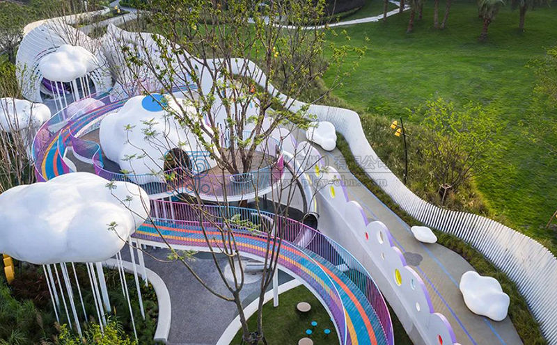 社區兒童游樂場圖