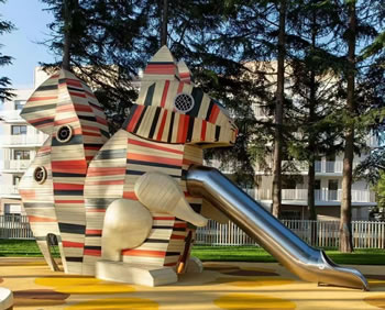 松鼠主題造型無動力游樂設備