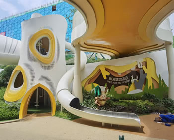 【陸地】樹洞樂園異形滑梯訂制