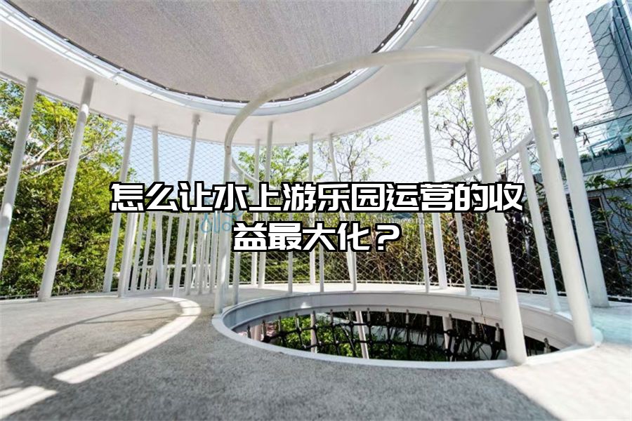 怎么讓水上游樂園運營的收益最大化？
